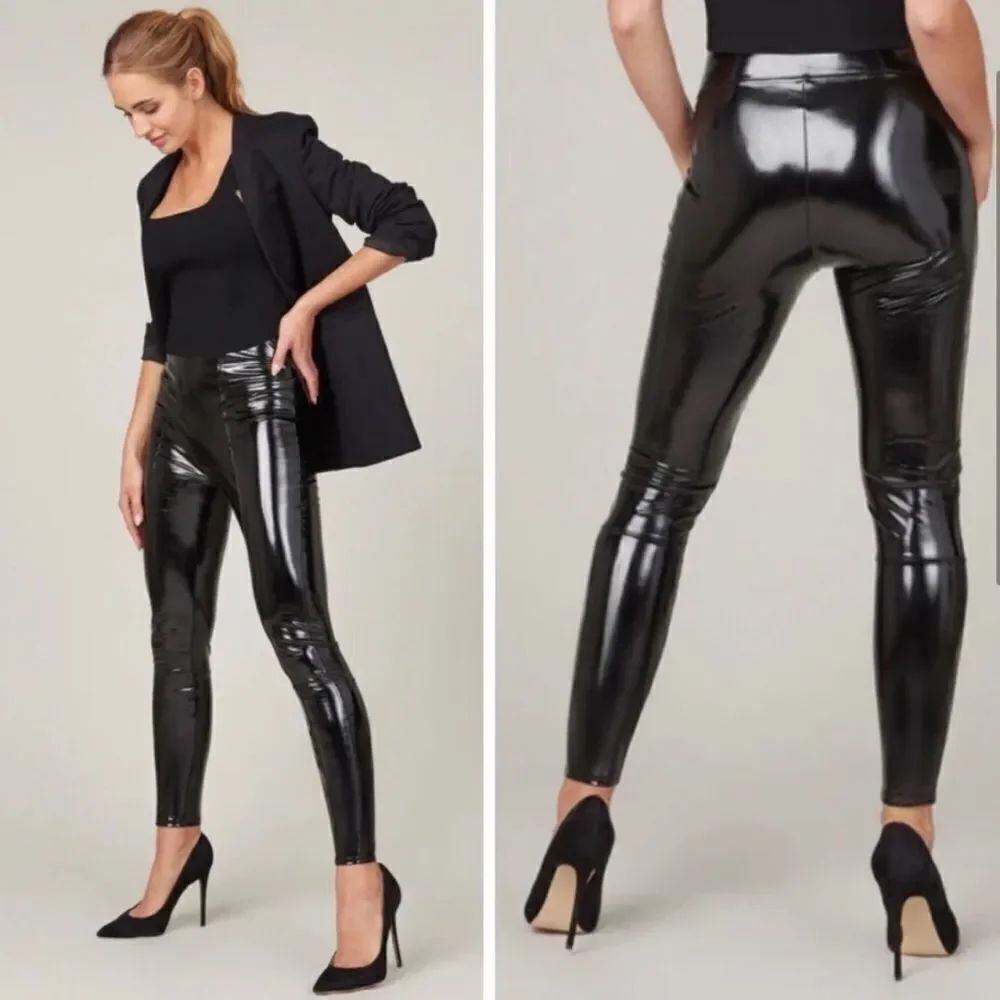 Spanx Faux Patent Leather Legging Black